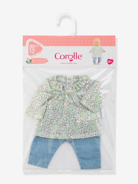 Blouse en broek - COROLLE jeansblauw - vertbaudet enfant 