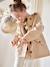 Meisjestrenchcoat met capuchon beige+kaki - vertbaudet enfant 