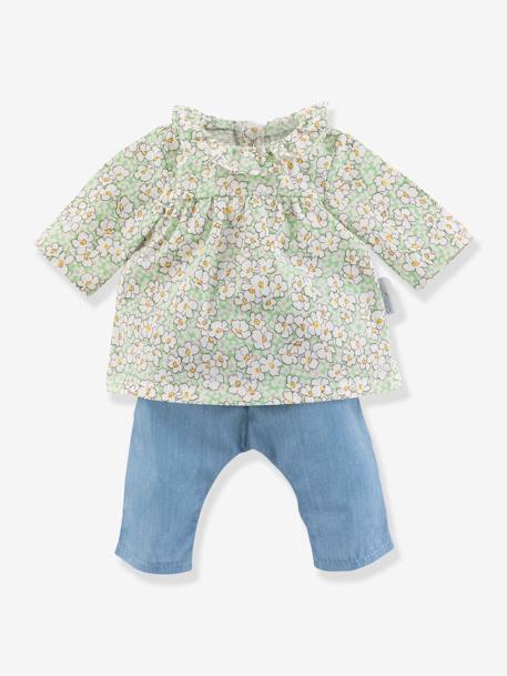 Blouse en broek - COROLLE jeansblauw - vertbaudet enfant 