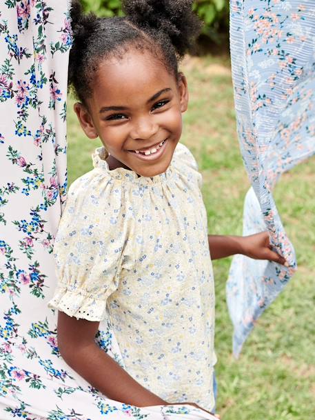 Blouse voor meisjes ecru - vertbaudet enfant 