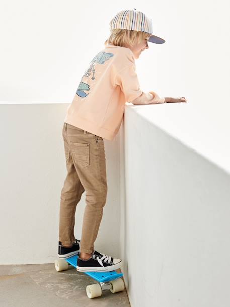 Gekleurde slim MorphologiK LARGE jongens beige+chocoladebruin+hemelsblauw+kaki+leiblauw+terracotta - vertbaudet enfant 