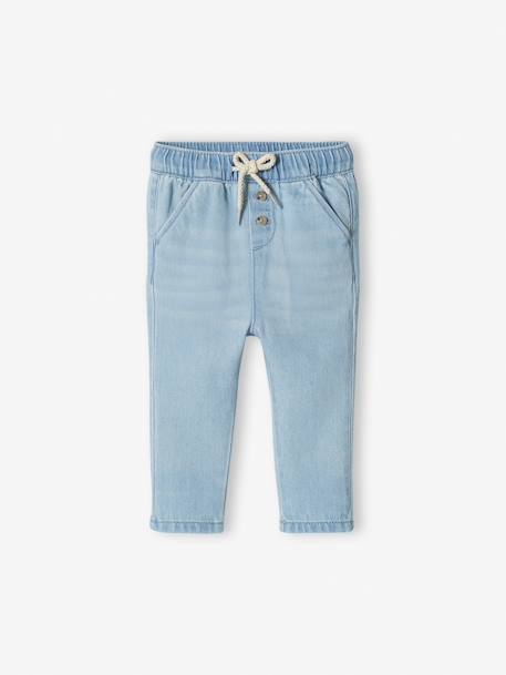 Lichte denim broek baby gebleekt denim+ongewassen denim - vertbaudet enfant 