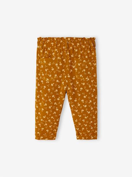 Wijde babybroek karamel+koraal - vertbaudet enfant 