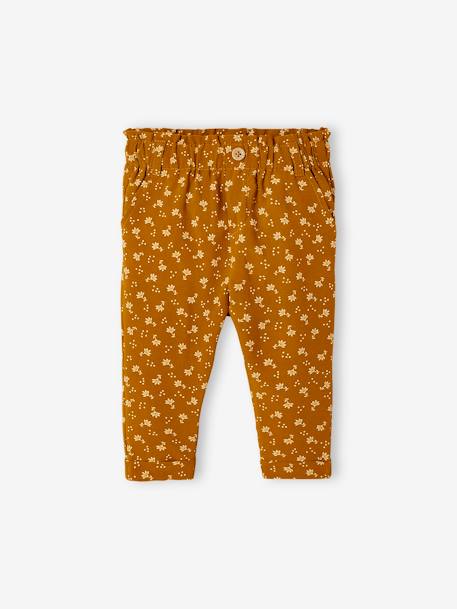 Wijde babybroek karamel+koraal - vertbaudet enfant 