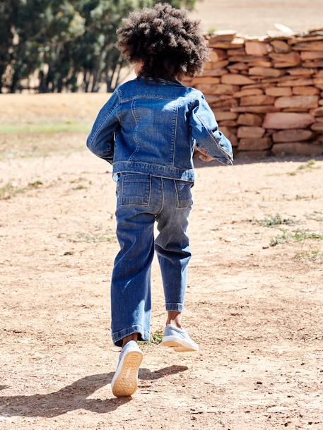 Uitlopende meisjesjeans met brugeffect stone - vertbaudet enfant 