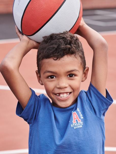 Sportief jongensshirt met motief koningsblauw - vertbaudet enfant 