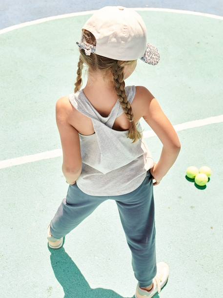Sporthemdje voor meisjes gemêleerd grijs - vertbaudet enfant 