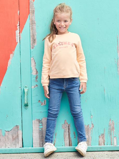 BASICS skinny broek jeansblauw+stone - vertbaudet enfant 