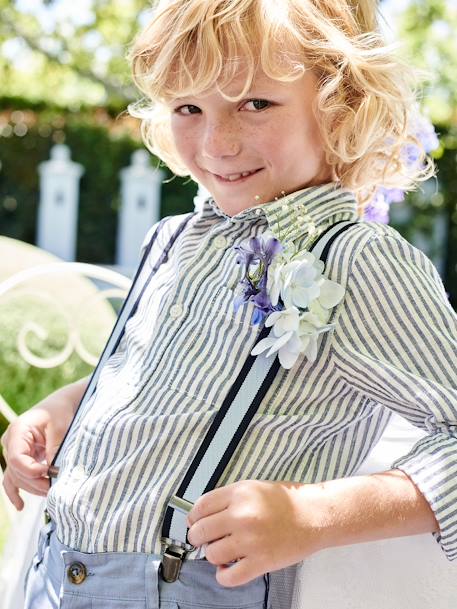 Tweekleurige bretels voor jongens marineblauw - vertbaudet enfant 
