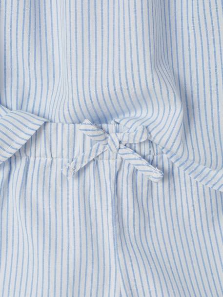 Gestreepte pyjamashort voor meisjes blauw, gestreept - vertbaudet enfant 