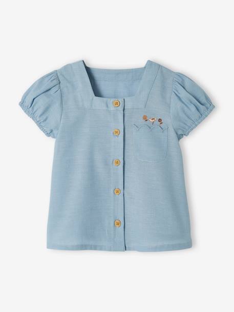 Set bloemetjesblouse en korte broek baby double stone - vertbaudet enfant 