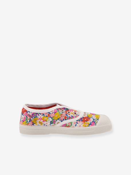 Katoenen tennisschoenen voor kinderen met Liberty¨-print Elly BENSIMON¨ wit, bedrukt - vertbaudet enfant 