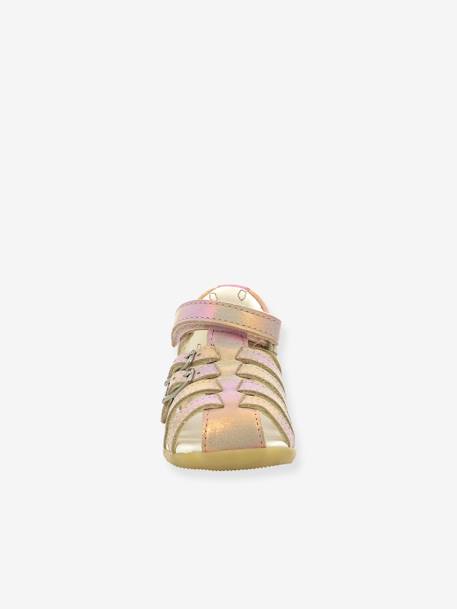 Leren kindersandalen Bigkro KICKERS¨ karamel+rozen - vertbaudet enfant 