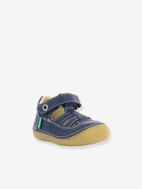 Leren baby sandalen Sushy Originel Softers KICKERS® karamel+marine+rozen+WIT - vertbaudet enfant 