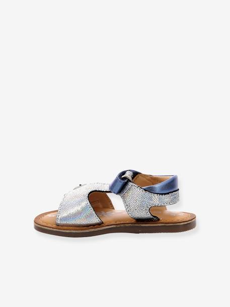 Leren kindersandalen Diazz KICKERS¨ blauw+rozen - vertbaudet enfant 