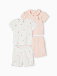 Baby-Pyjama, surpyjama-Set van 2 baby pyjama's 2 stuks honingraat