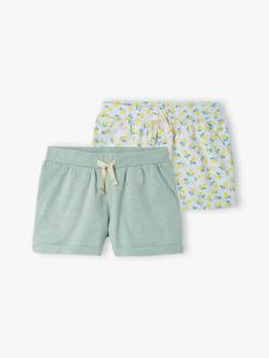 -Set van 2 jersey shorts voor meisjes