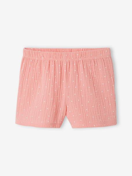 Roze flamingopyjashort van puur katoengaas rozen - vertbaudet enfant 