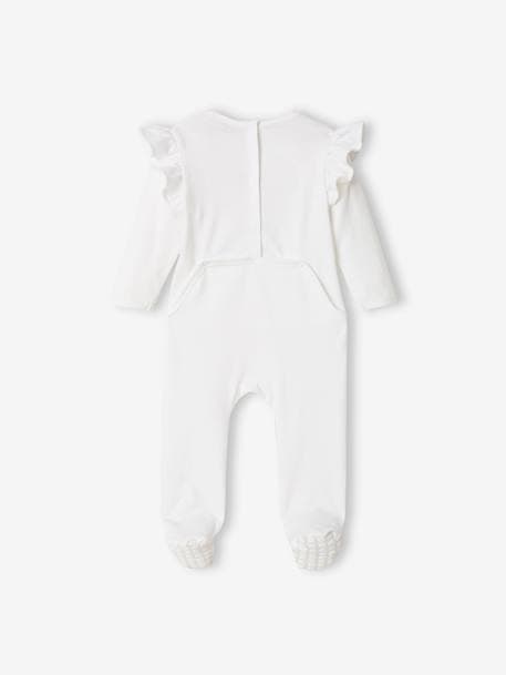 Set van 2 bloemen slaappakjes van jersey meisjesbaby perzik - vertbaudet enfant 