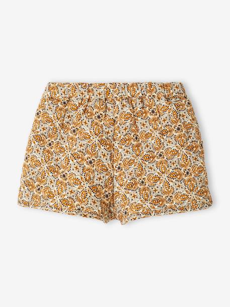 Kilt short met print voor meisjes ecru - vertbaudet enfant 