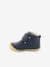 Leren laarsjes jongensbaby Sabio KICKERS® 1ers pas inktblauw+Marineblauw - vertbaudet enfant 