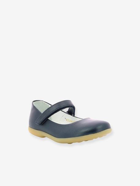 Meisjes ballerina's Ambellie KICKERS¨ marineblauw+wit - vertbaudet enfant 