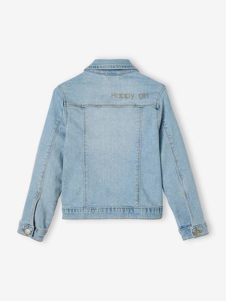 Personaliseerbare denim jasje voor meisjes double stone+stone - vertbaudet enfant 