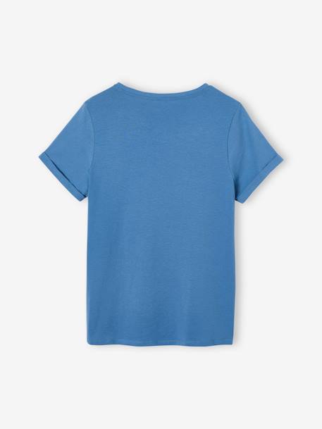 Personaliseerbare T-shirt met tekst, zwangerschap en borstvoeding, van biologisch katoen Antracietgrijs+Blauw - vertbaudet enfant 