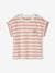 Personaliseerbare babyhemdje voor pasgeborenen van gaaskatoen roze, gestreept - vertbaudet enfant 