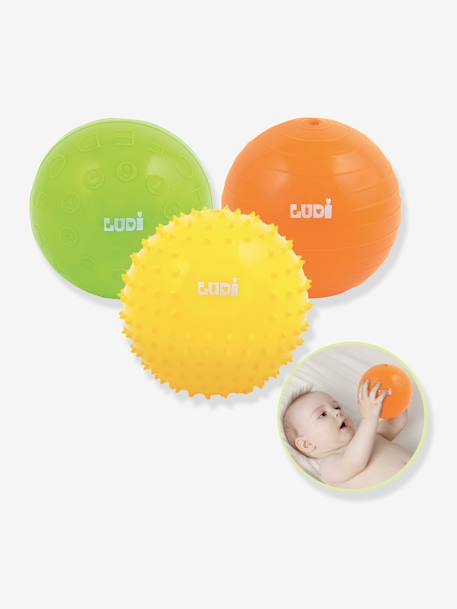 3 activiteitenballen LUDI meerkleurig - vertbaudet enfant 