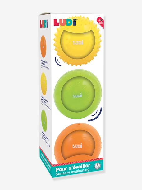 3 activiteitenballen LUDI meerkleurig - vertbaudet enfant 