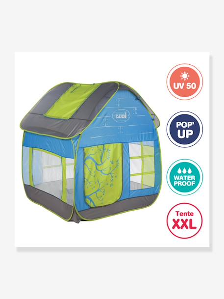 Anti-UV tent Huisje cottage LUDI blauw - vertbaudet enfant 