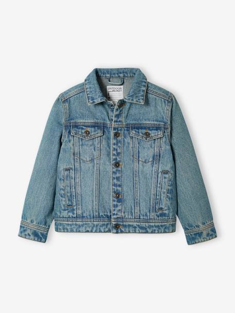 Personaliseerbare 'Waterless' spijkerjack voor jongens stone+zwart denim - vertbaudet enfant 