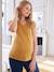 T-shirt met V-hals van katoen en linnen voor zwangerschap saffraan - vertbaudet enfant 