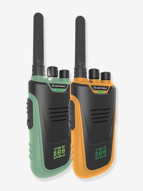 Kidytalk - Oplaadbare Walkie Talkie - KIDYWOLF blauw+groen - vertbaudet enfant 