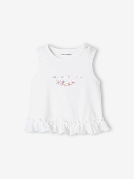 Set van 2 baby T-shirts met ruches hemelsblauw - vertbaudet enfant 