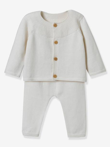 Gebreide babyset CYRILLUS ecru - vertbaudet enfant 