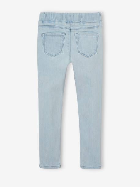 Treggingjeans Basics meisjes denimgrijs+double stone+jeansblauw+stone - vertbaudet enfant 