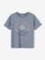 Landschap t-shirt met details in zwelinkt voor jongens ecru+jeansblauw - vertbaudet enfant 