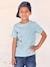 T-shirt voor jongens in biologisch katoen met dieren hemelsblauw+saliegroen - vertbaudet enfant 
