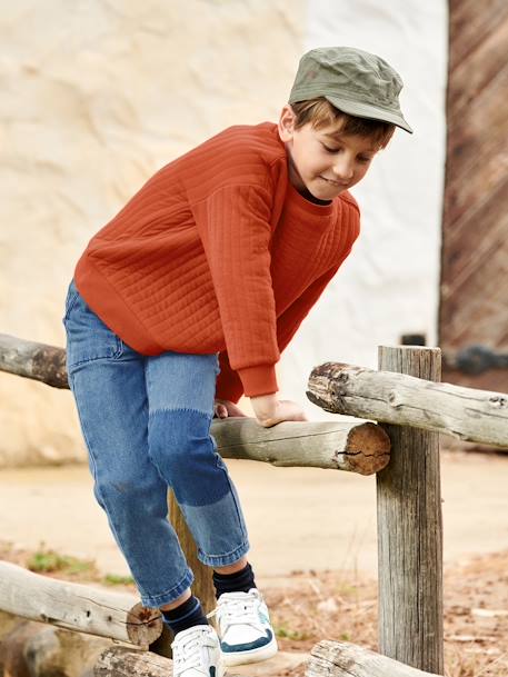 Gewatteerd jongenssweater terracotta - vertbaudet enfant 