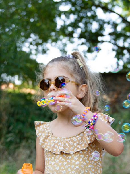 Kinderzonnebril Woam by KI ET LA donkerbruin+groen+hemelsblauw+rozen - vertbaudet enfant 