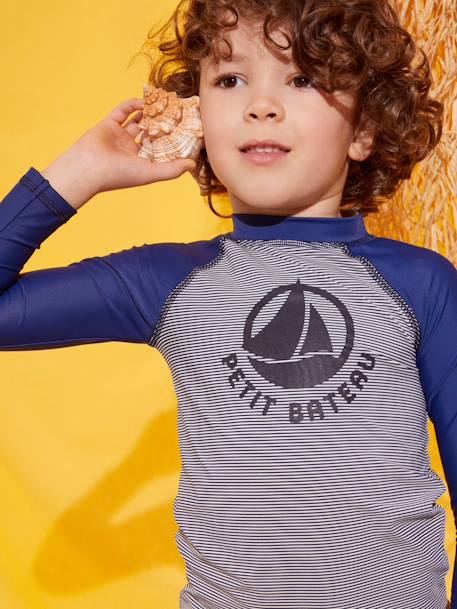 Anti-UV shirt met lange mouwen PETIT BATEAU blauw - vertbaudet enfant 