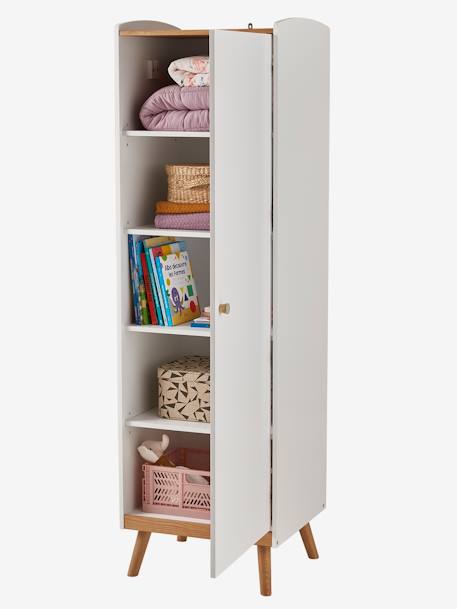 Kast met 1 deur LIGNE CONFETTI WIT/HOUT - vertbaudet enfant 