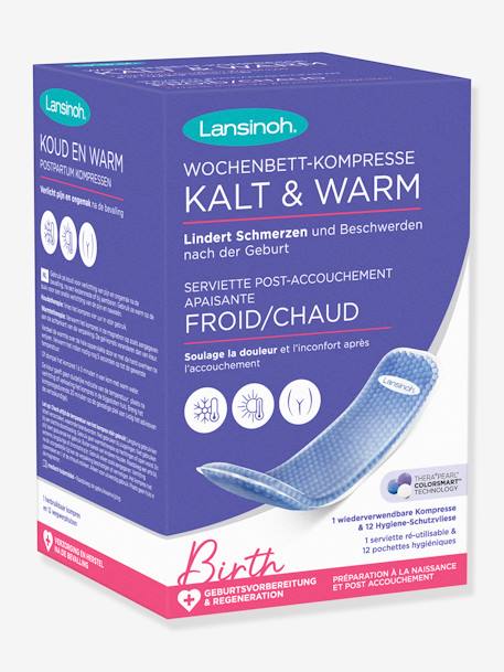 Set van 12 LANSINOH kalmerende postnatale pads koud/warm blauw - vertbaudet enfant 