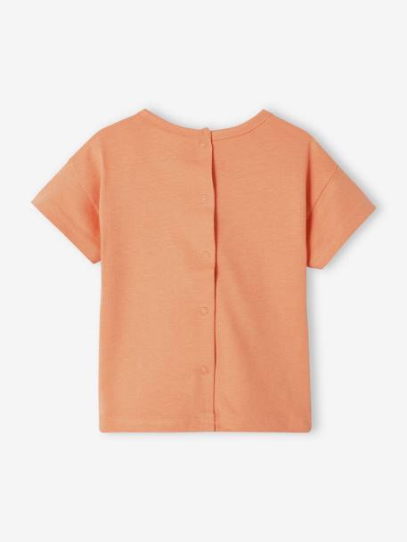 Babyshirt 'croco' met korte mouwen sinaasappel - vertbaudet enfant 