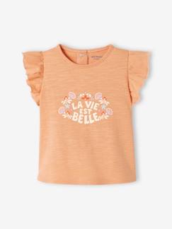 Baby-T-shirt, souspull-T-shirt-Babyshirt met mouwen met ruches