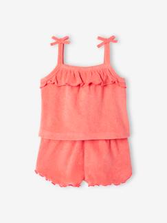 Baby-Babyset-Babysetje van badstof hemdje met bandjes en short