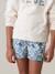 Meisjesshort van Liberty® CYRILLUS stof wit, bedrukt - vertbaudet enfant 