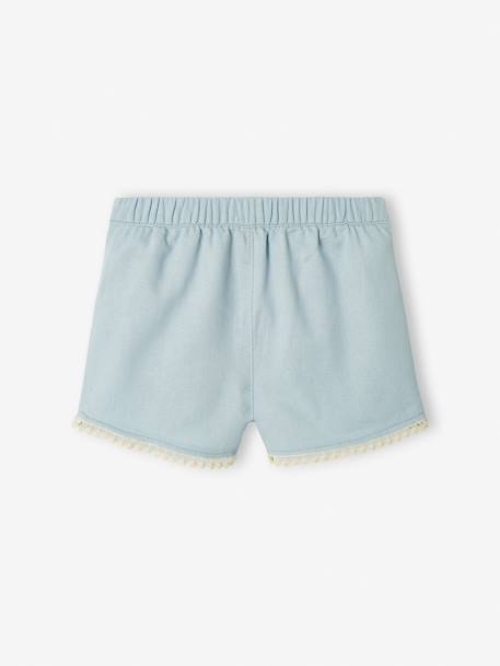 Babyshort met kwastjes hemelsblauw - vertbaudet enfant 